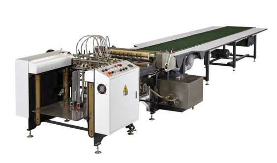 Automatic Rigid Box Cover Paper Gluing Machine with 75 Pcs/min